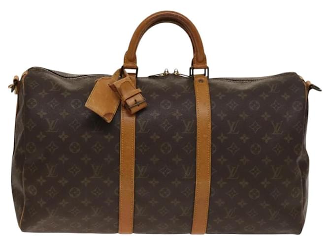 Louis Vuitton Keepall Bandouliere Bag Monogram Canvas 50 Brown Cloth  ref.2522969