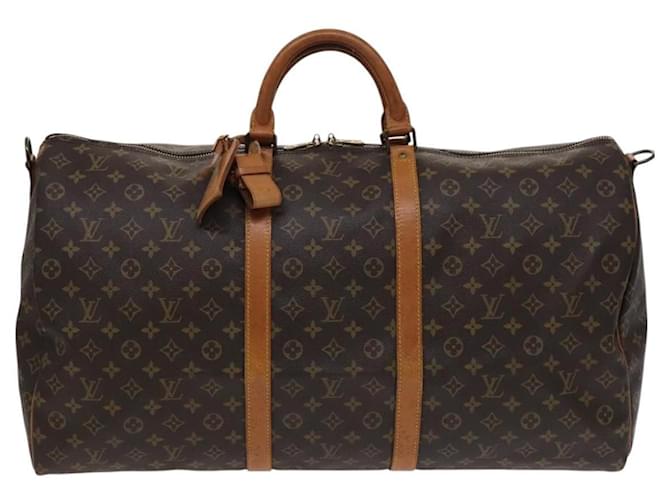 Louis Vuitton Keepall Bandouliere Bag Monogram Canvas 60 Brown Cloth  ref.2523076