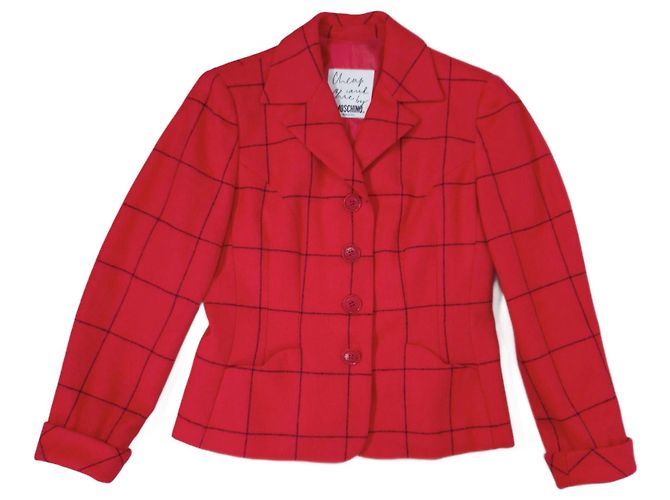 Moschino Cheap And Chic Moschino vintage 1990s red checkered jacket 