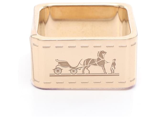 Ring Anneau de foulard Hermès Bordeaux 90 Doré  ref.2523633