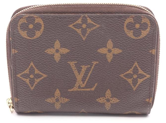 Louis Vuitton Zippy Coin Purse Brown Cloth  ref.2523704