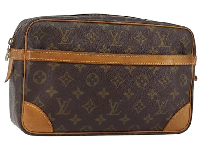 LOUIS VUITTON Monogram Compiegne 28 Clutch Bag M51845 LV Auth BA5992 Cloth  ref.2524092