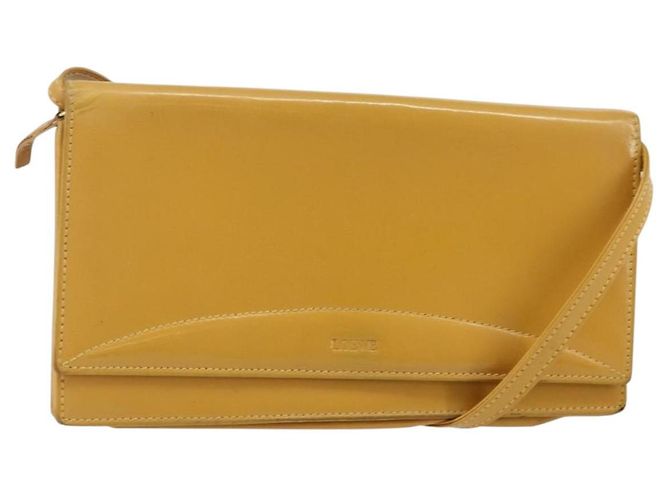 LOEWE Borsa a Spalla in Pelle Gialla Auth SW1530 Giallo