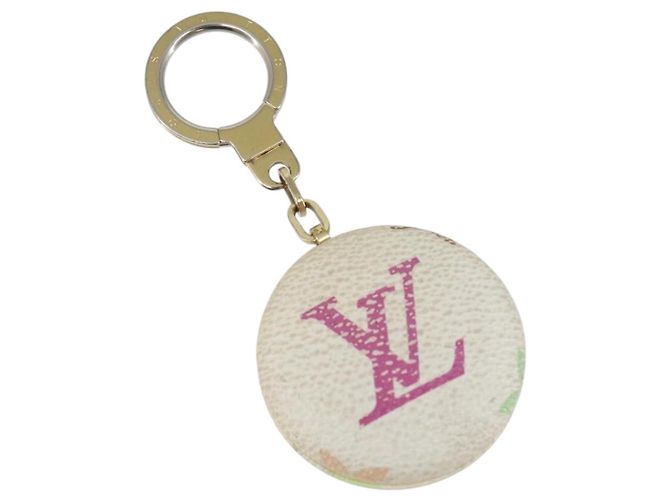 LOUIS VUITTON Charm Astropill Monogram Multicolore Bianco M51911 LV Auth 140420