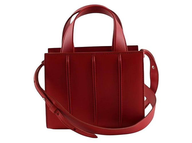 Max Mara Whitney Red Leather Shoulder Bag