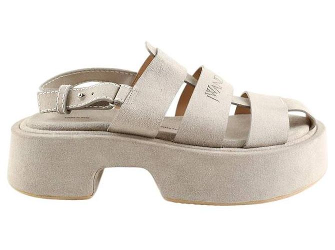 JW Anderson Grey leather mules