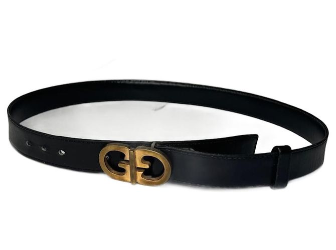 Vintage Gucci Ledergürtel Schwarz