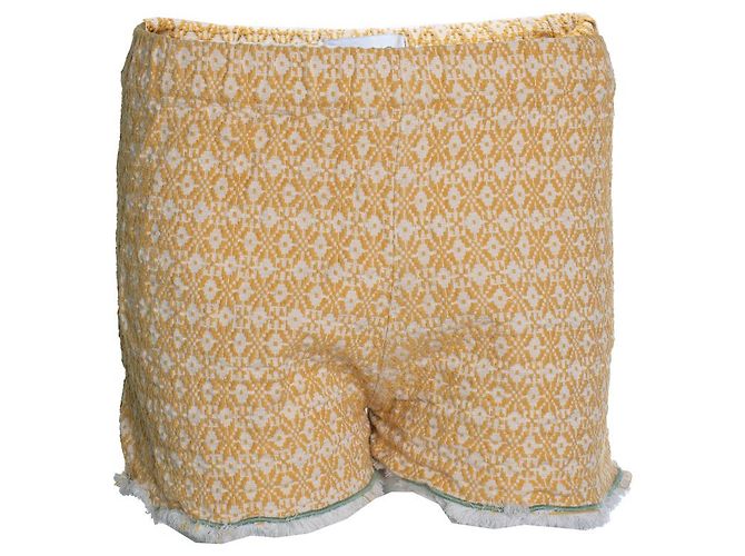 Autre Marque Jacquard gestrickte Shorts Nina Leuca Gelb