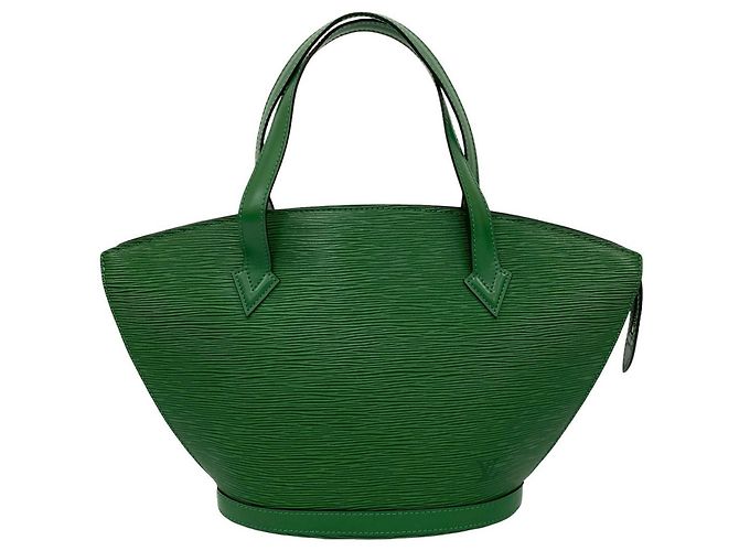 Bolsa de mão Louis Vuitton Saint Jacques em couro Epi Verde