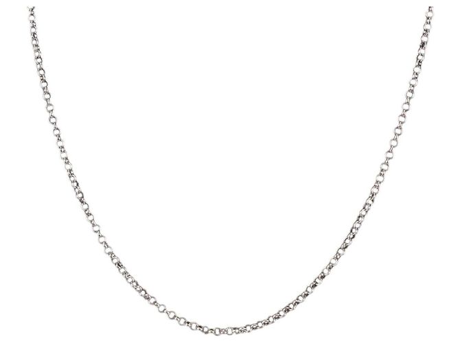 Colar Roll Chain Chrome Hearts Ag925 Prata Auth 134925M