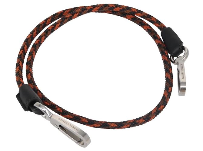 Autre Marque BOTTEGA VENETA Strap Leather Orange Auth bs29198