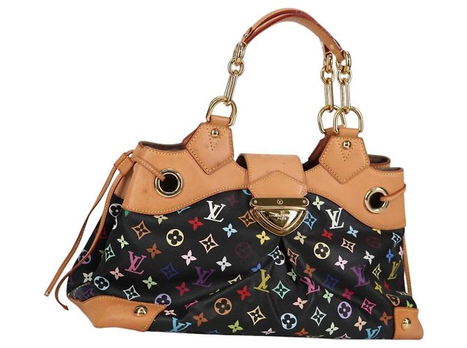 LOUIS VUITTON Monogram Multicolor Ursula Tote Bag Schwarz M40124 LV Auth 138074V
