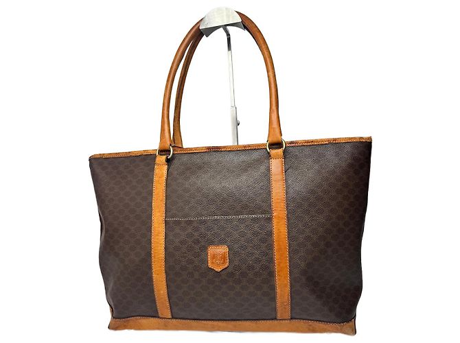 Big Bag Céline Sac en cuir monogramme Triomphe vintage Celine Paris marron