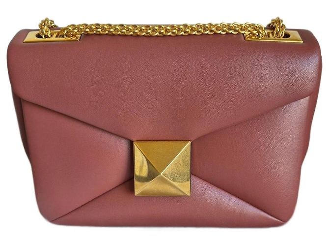 Borsa One Stud Valentino Garavani Cognac 