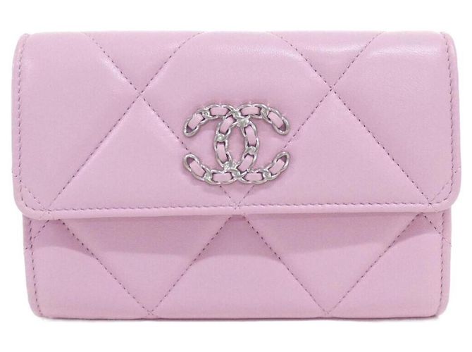 Chanel 19 Line AP2700 Bi-Fold Wallet Pink