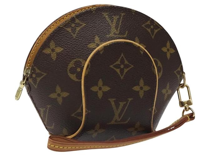 Louis Vuitton Ellipse Wristlet Clutch Monogram Canvas Mini Brown Cloth  ref.2527027