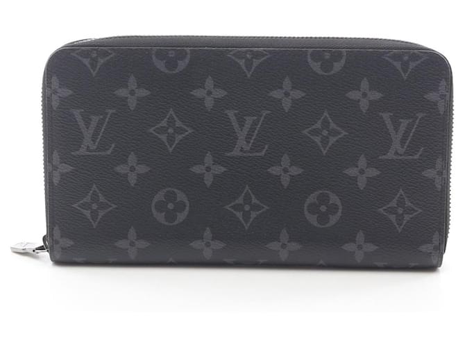 Louis Vuitton Zippy Organizer Monogram Long Wallet Black Cloth  ref.2527583