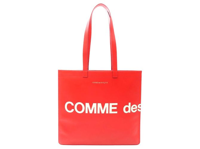 Comme Des Garcons Rote Leder-Tote von Comme des Garçons