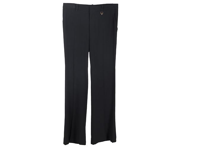 Gucci Crepe-Hosen aus schwarzem Polyester
