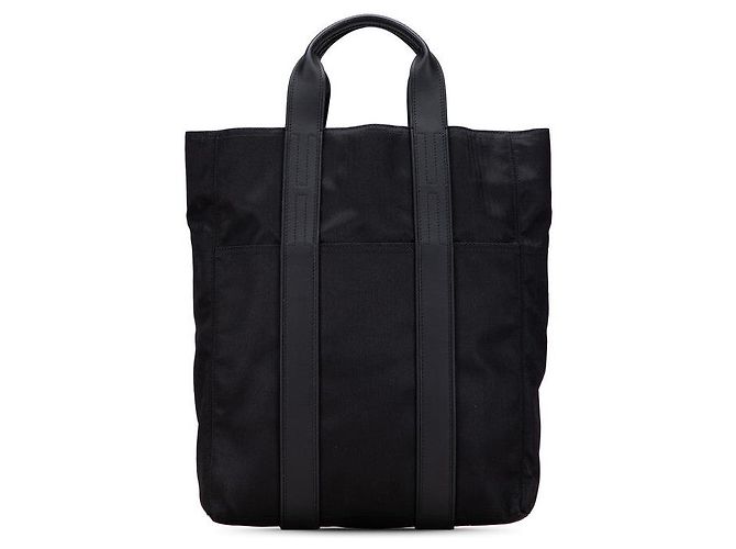 Bolsa Tote de Nylon e Couro Acapulco da Hermès Preto