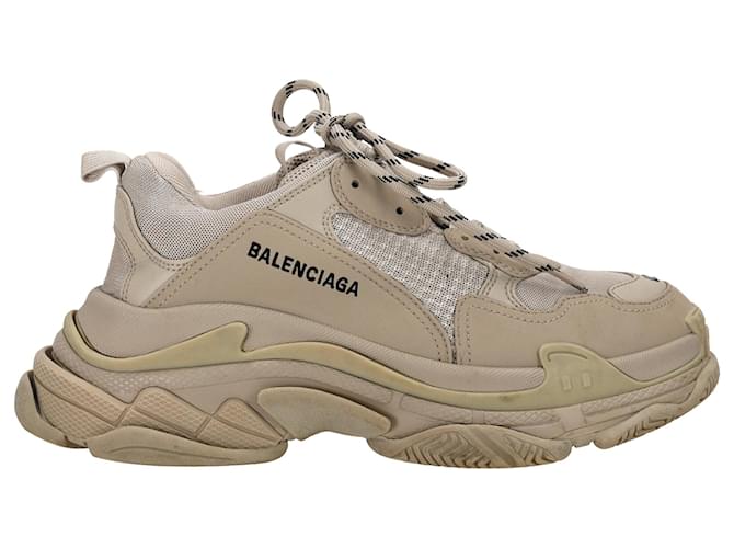 Balenciaga Triple S Sneakers in Beige Polyester  ref.2528357
