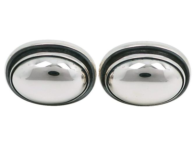 Autre Marque Gemelos ovalados de plata 925 Georg Jensen