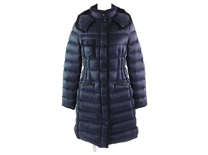 Moncler HERMINE Nylon Down Coat Blue Navy blue