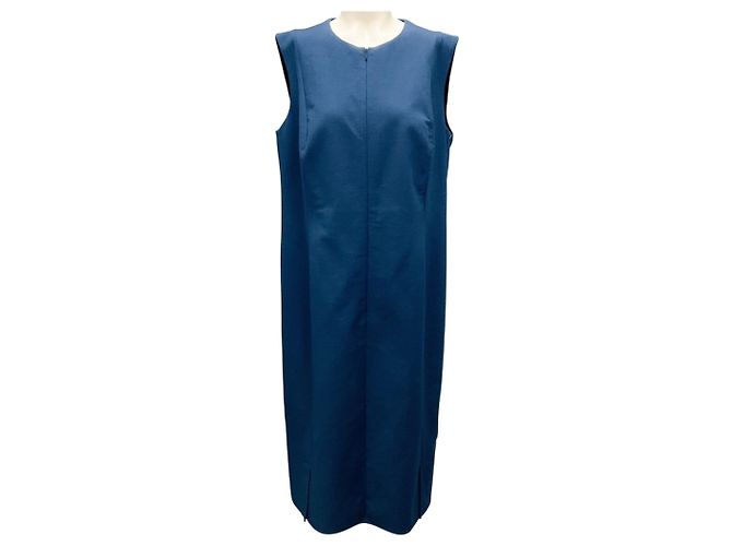 Ärmelloses Shift-Kleid Akris Deep Blue Blau