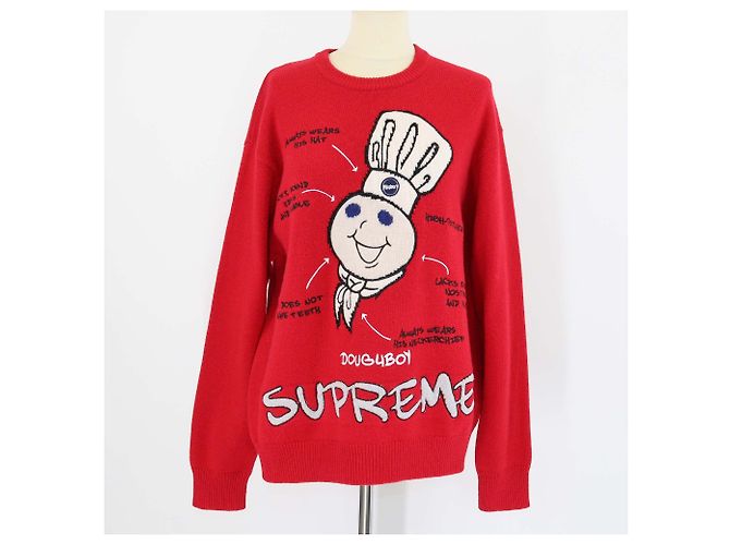 Supreme Roter Strickwoll Doughboy Pullover 