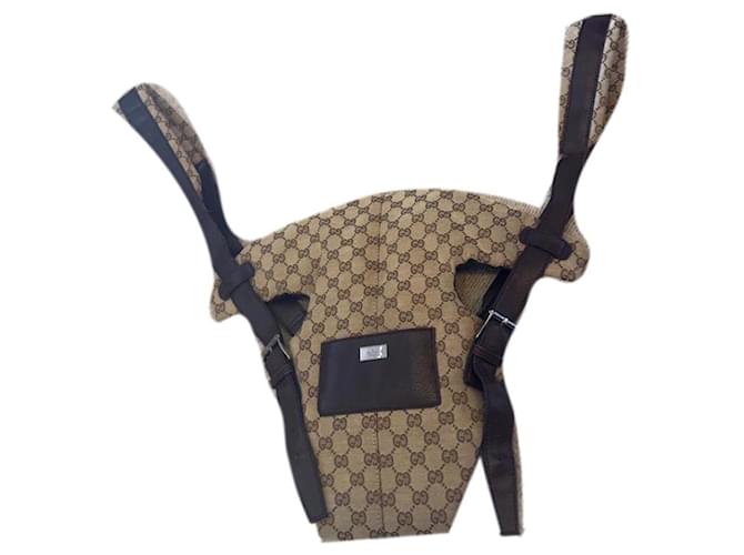 Authentic and rare Gucci baby carrier Beige Cotton  ref.2529607