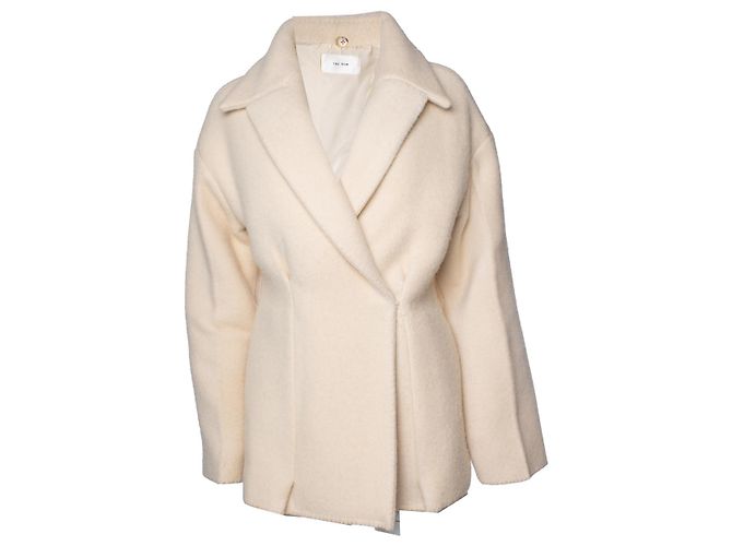 The Row, Azzedina beige wool jacket with hidden closure