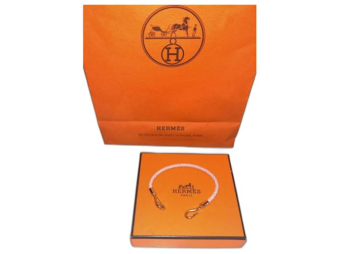 Hermès Jumbo Bracelet Sakura Pink Calfskin Gold Gold hardware 