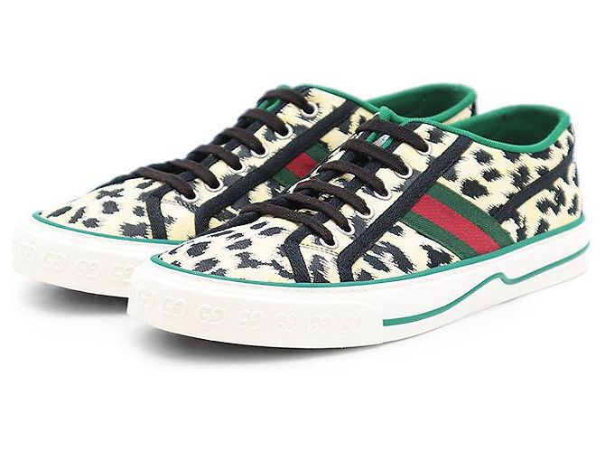 Gucci GG Embossed Shearling Sneaker Yellow