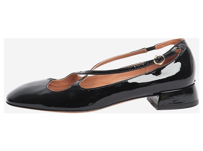Autre Marque Schwarze Lacklederschuhe mit Absatz - Größe EU 40