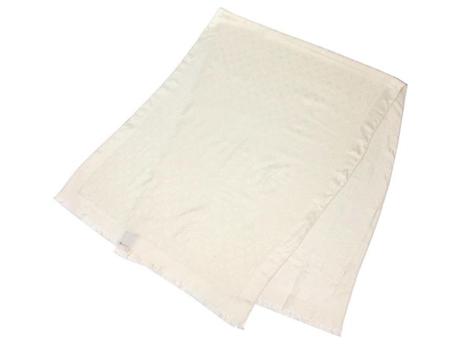 Graceful Louis Vuitton Etoile Monogramm Schimmer Schal Weiß Roh