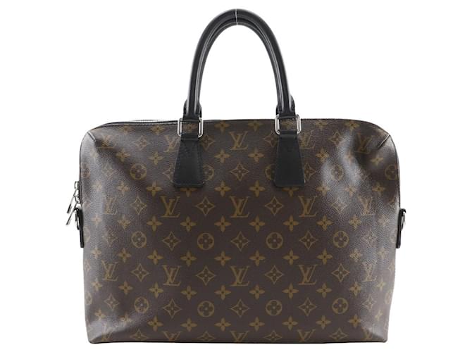 Louis Vuitton Porto Documents Jules Briefcase Brown Black Patent leather  ref.2530823