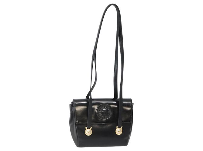 Borsa a Spalla Gianni Versace in Pelle Nera e Oro Auth BA5891 Nero D'oro