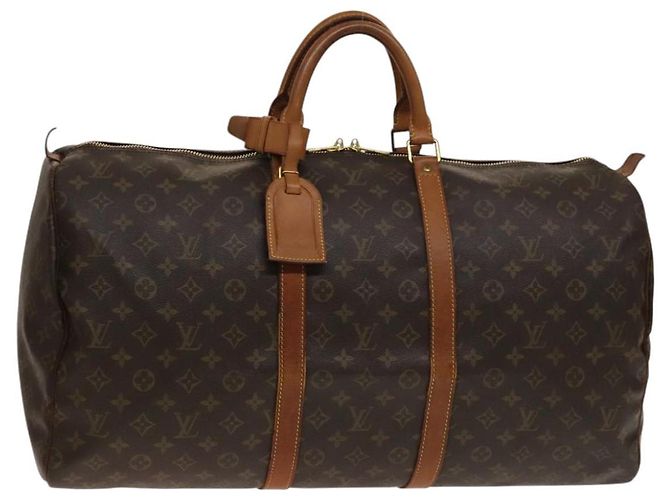 LOUIS VUITTON Bolsa Boston Monogram Keepall 55 M41424 LV Auth 141304 Monograma
