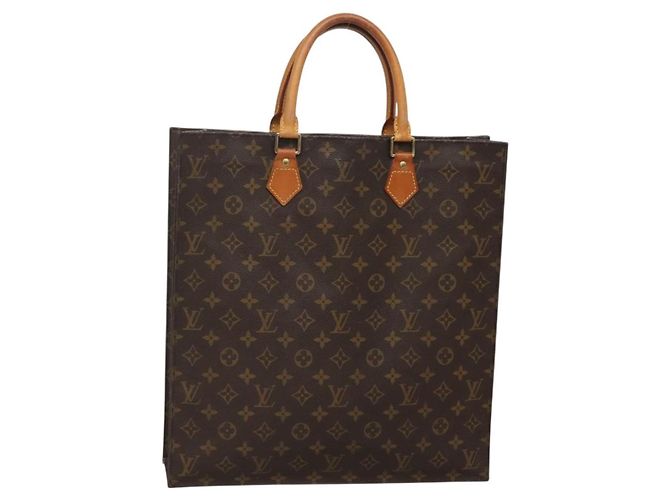 LOUIS VUITTON Bolsa Sac Plat Monogram M51140 LV Auth 141088 Monograma
