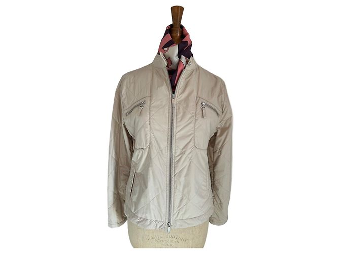 Burberry Steppjacke beige mit Check Paspel