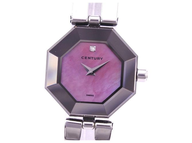 Autre Marque CENTURY Time Gem Edelstahl Quarz Silber