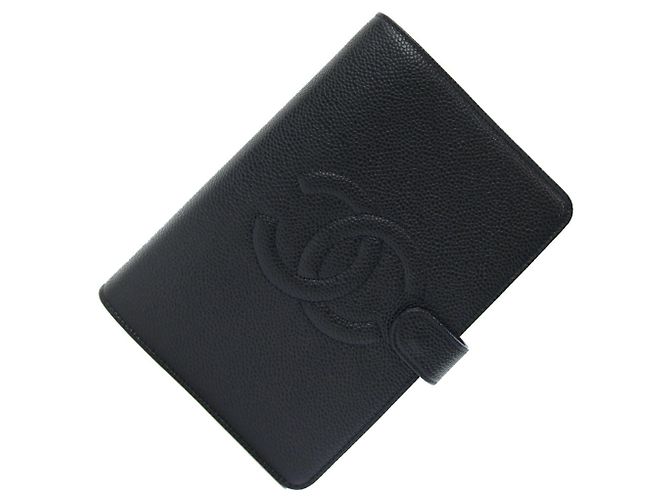 Chanel Coco Mark Notebook Cover Black
