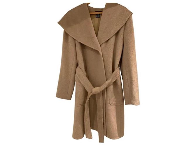 Autre Marque Abrigo con cinturón Cinzia Rocca de lana y alpaca camel Camello