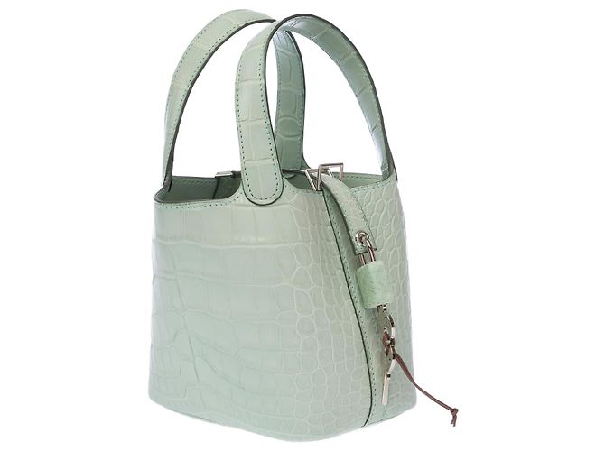 Hermès Bolsa HERMES Picotin em Couros Exóticos Verde - 102916