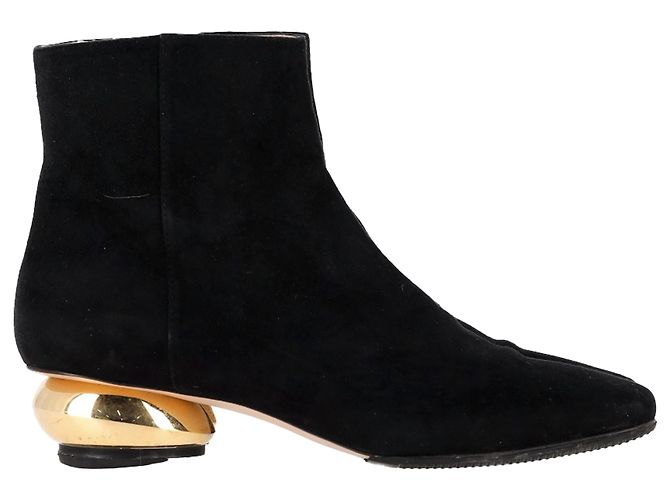 Stuart Weitzman The Freja Booties in Black Suede