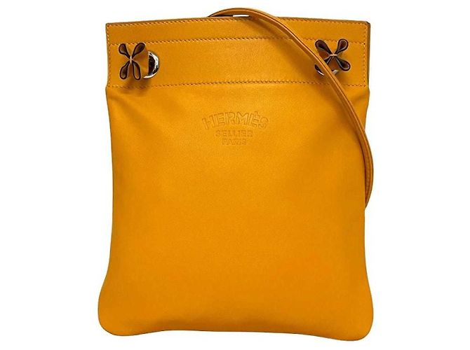 Borsa a Spalla Aline di Hermès in Pelle Gialla Giallo 