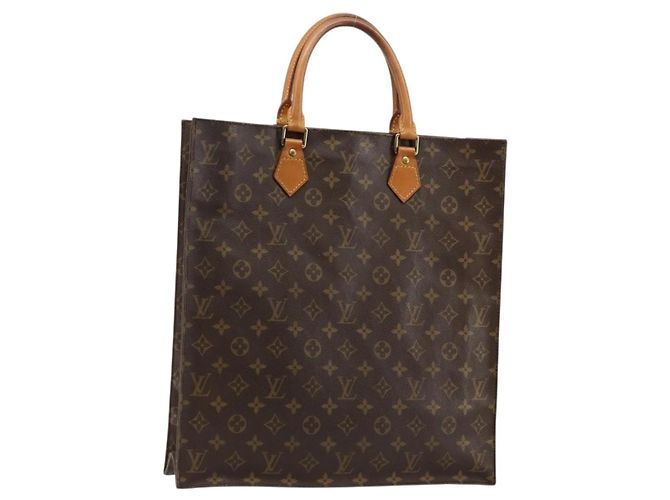 LOUIS VUITTON Bolsa Sac Plat Monogram M51140 LV Auth 142771 Monograma