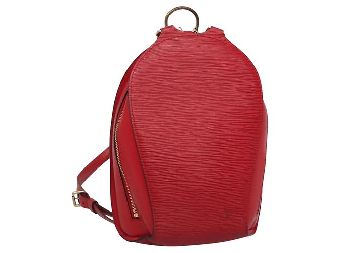 LOUIS VUITTON Epi Mabillon Backpack Castilian Red M52237 LV Auth 141017