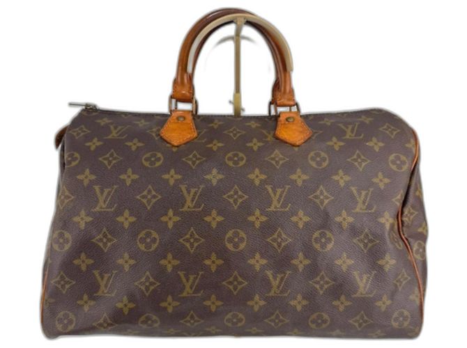 Louis Vuitton Speedy Monogram brown handbag leather brown256