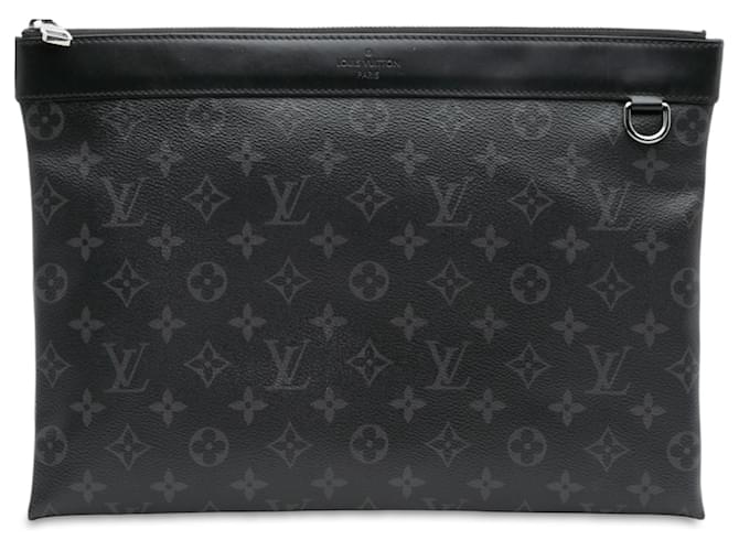 Louis Vuitton Black Monogram Eclipse Discovery Pochette GM Pony-style calfskin Cloth  ref.2533341